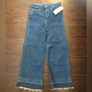 NWT H&M DENIM CULOTTES, w/raw edge hem